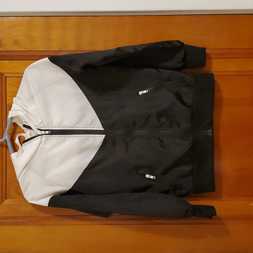 Small black and white wind breaker